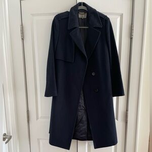 Jaeger Navy Women's Wool Trench Coat - Size US 10